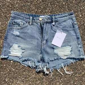 KanCan distressed denim shorts